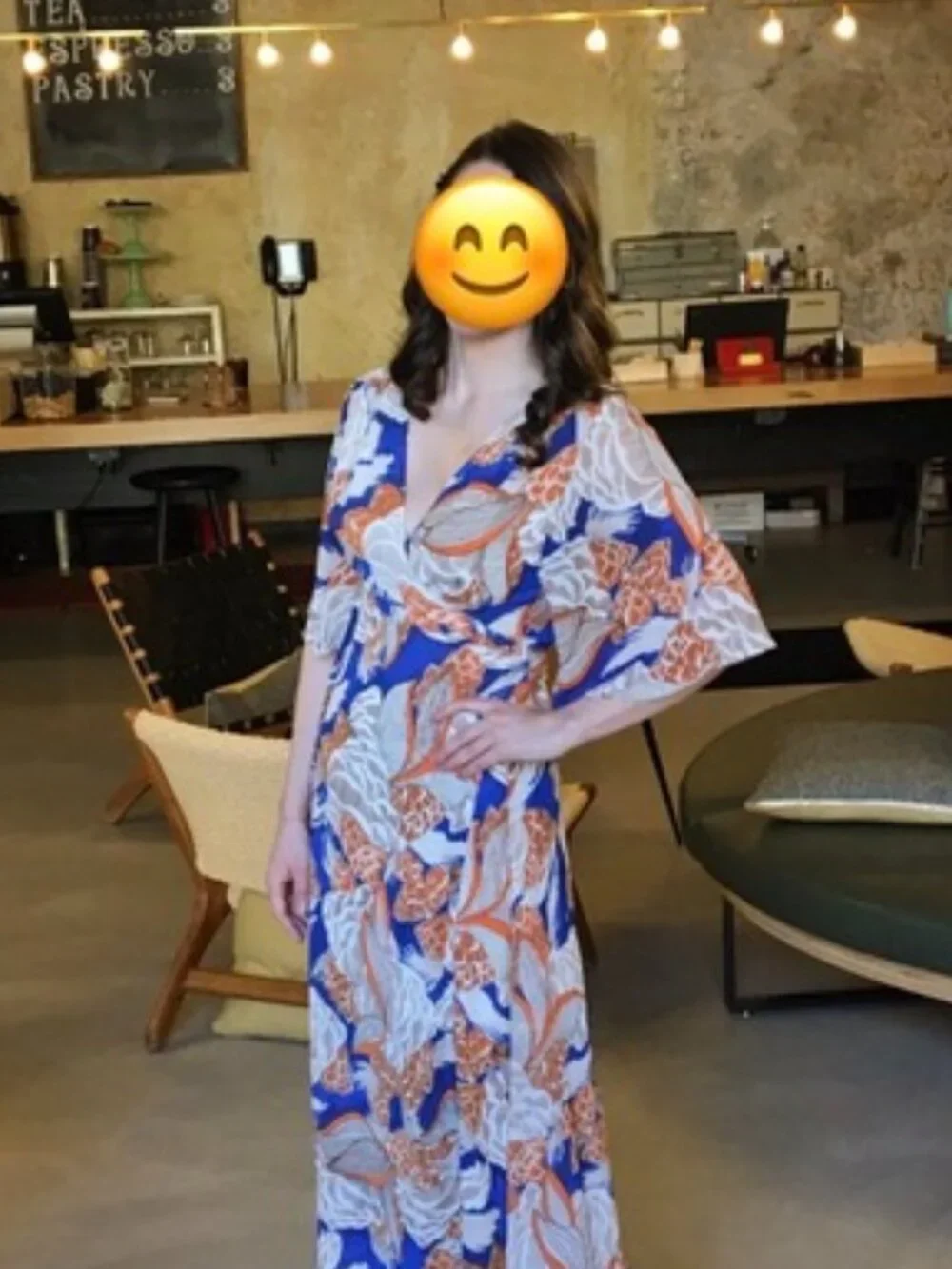 Tropical wrap dress